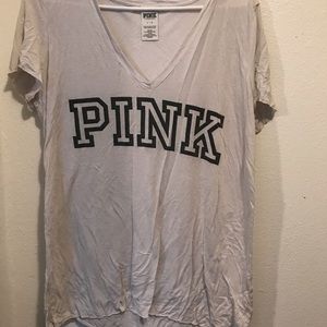 PINK Victoria's Secret Tops - VS PINK White V-neck PINK Victoria's Secret Tops - VS PINK White V-neck